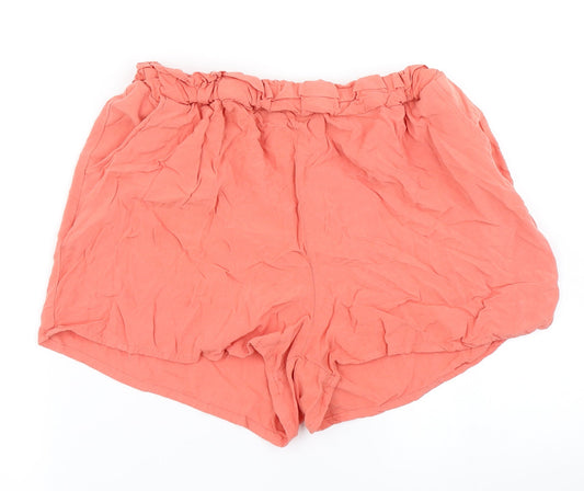 Primark Womens Orange   Mom Shorts Size 12