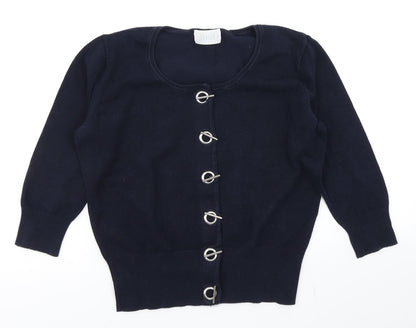 Savida Womens Blue  Knit Cardigan Jumper Size M