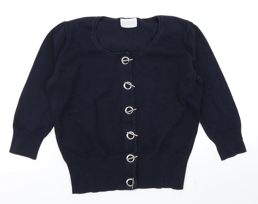Savida Womens Blue  Knit Cardigan Jumper Size M