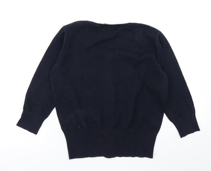 Savida Womens Blue  Knit Cardigan Jumper Size M