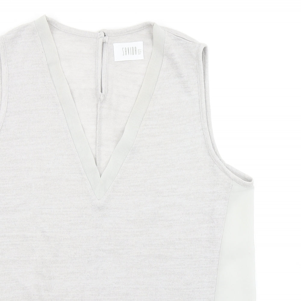 Womens UK Size 12 Savida Grey Basic Tank