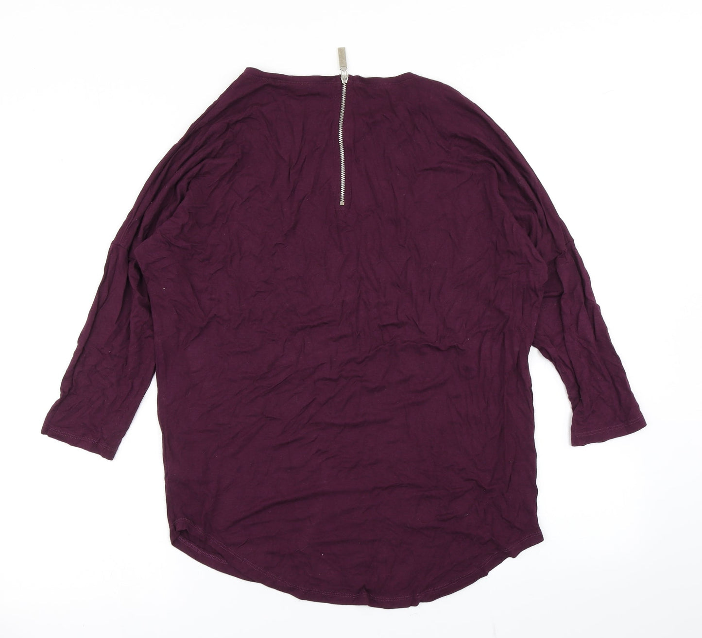 Womens UK Size 10 Select Purple Basic T-Shirt