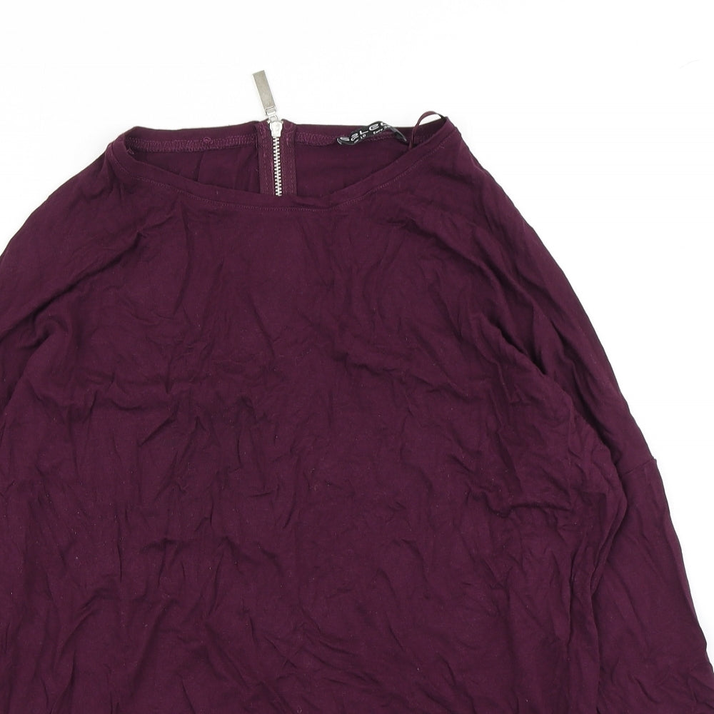 Womens UK Size 10 Select Purple Basic T-Shirt