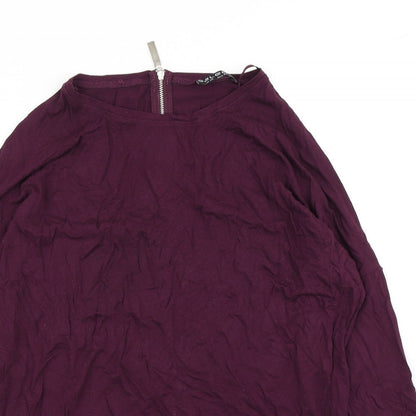 Womens UK Size 10 Select Purple Basic T-Shirt