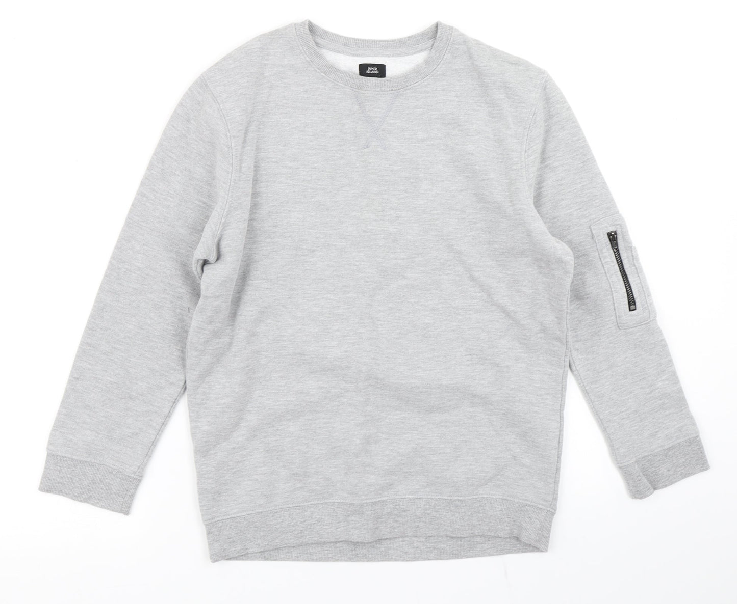 River Island Boys Grey   Pullover Sweatshirt Size 9-10 Years