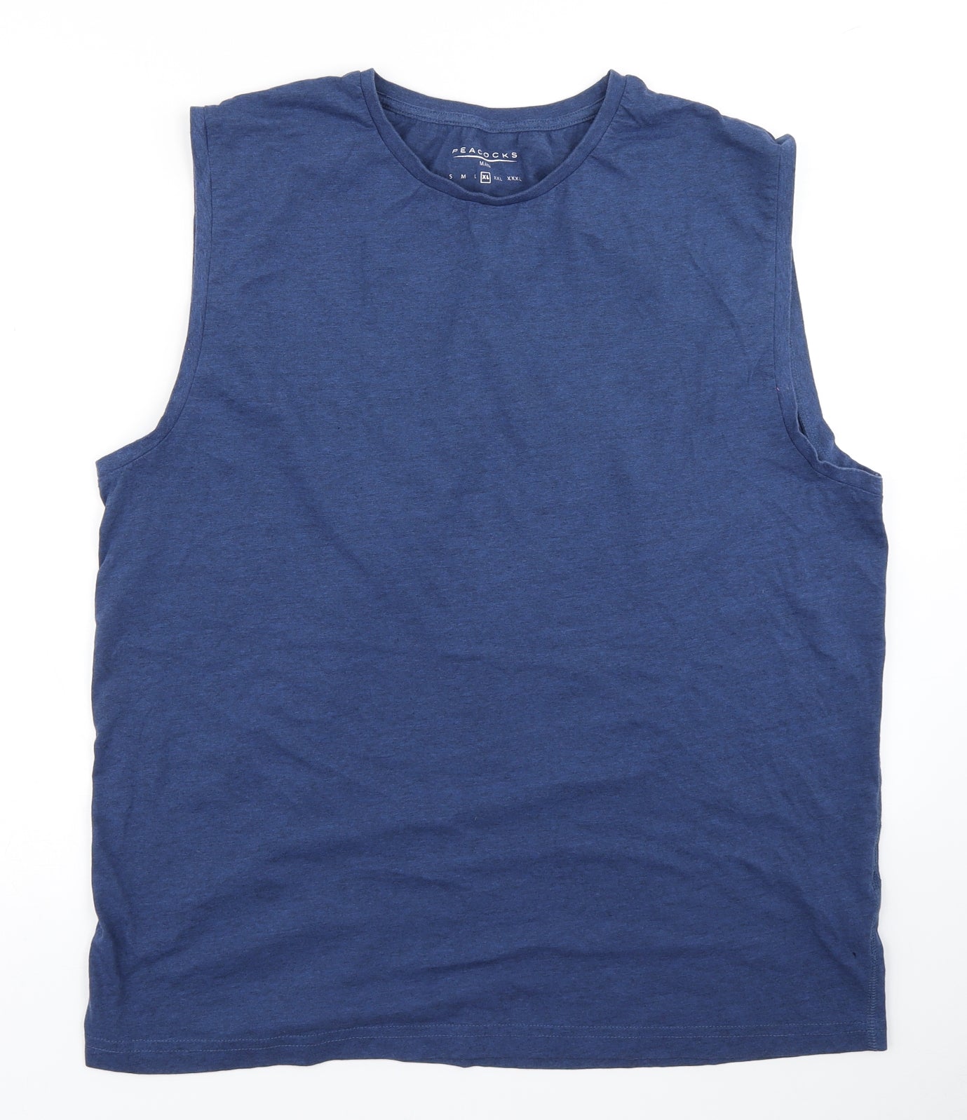 Peacocks Mens Blue    T-Shirt Size XL  - Tank