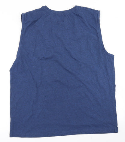 Peacocks Mens Blue    T-Shirt Size XL  - Tank