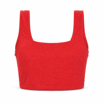 Womens UK Size 12 PRETTYLITTLETHING Red Cropped Tank