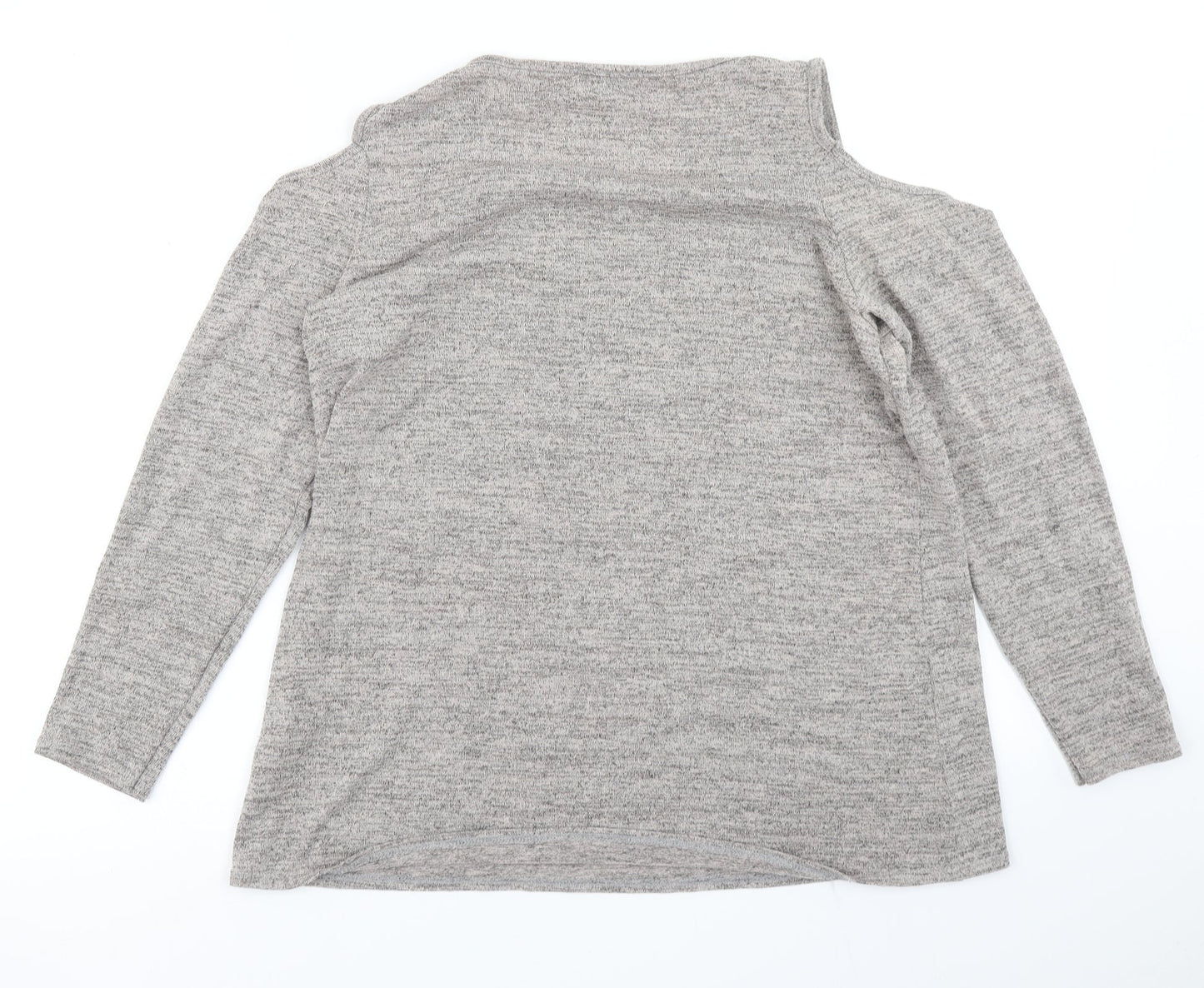 Papaya Womens Grey   Basic T-Shirt Size 12  - Cold shoulder