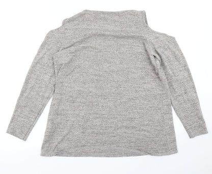 Papaya Womens Grey   Basic T-Shirt Size 12  - Cold shoulder