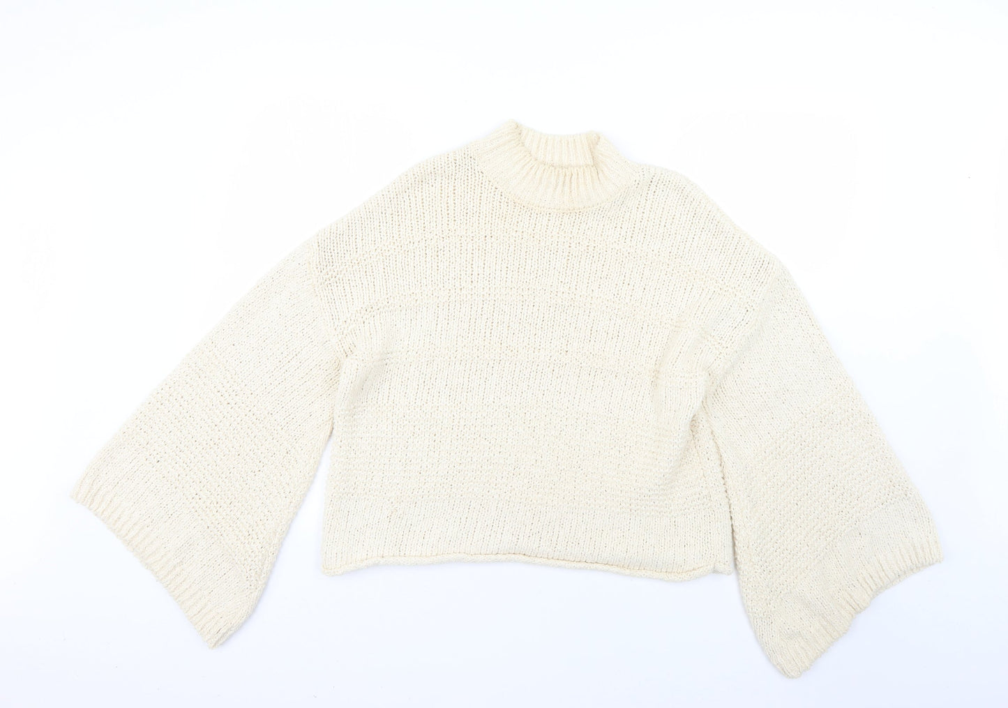 Womens UK Size 8 Topshop Beige Pullover Jumper