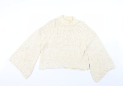 Womens UK Size 8 Topshop Beige Pullover Jumper