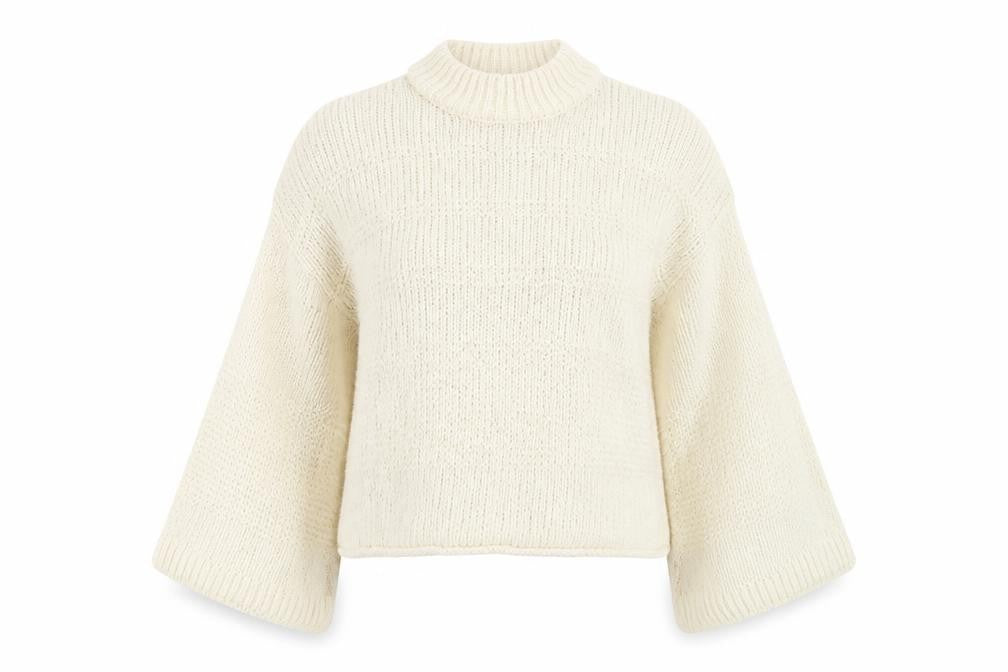 Womens UK Size 8 Topshop Beige Pullover Jumper