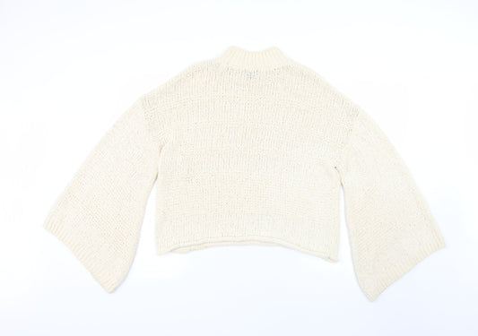 Womens UK Size 8 Topshop Beige Pullover Jumper