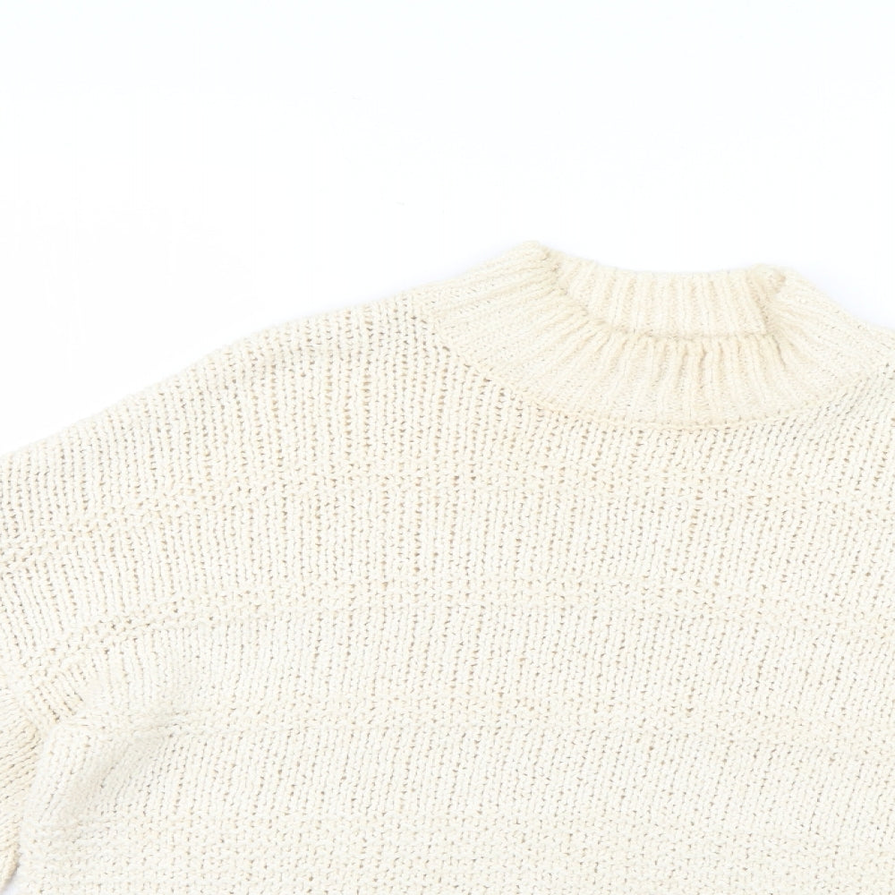 Womens UK Size 8 Topshop Beige Pullover Jumper