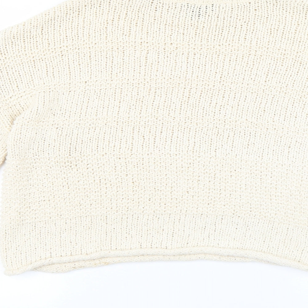 Womens UK Size 8 Topshop Beige Pullover Jumper