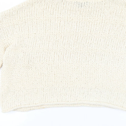 Womens UK Size 8 Topshop Beige Pullover Jumper