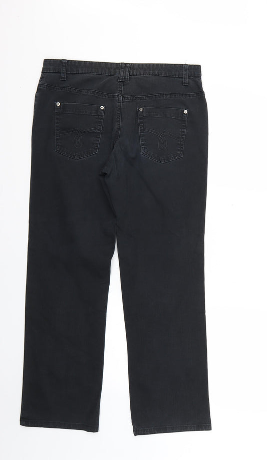 Womens UK Size 10 Papaya Regular Fit Skinny Black Jeans