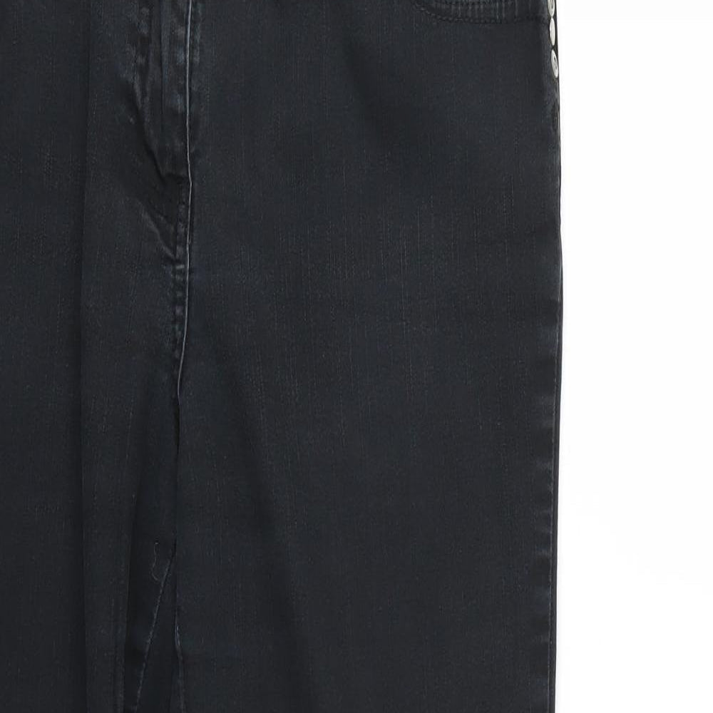 Womens UK Size 10 Papaya Regular Fit Skinny Black Jeans
