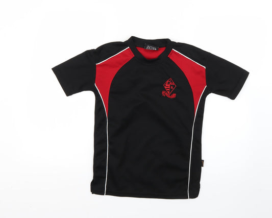 Falcon Mens Black Striped   Polo Size XS