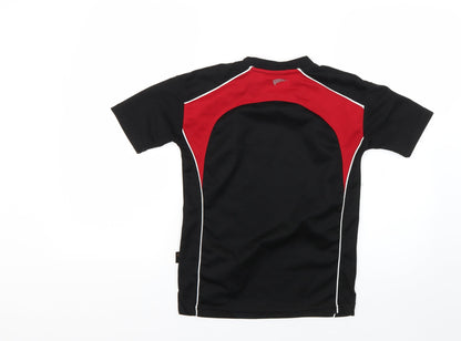 Falcon Mens Black Striped   Polo Size XS