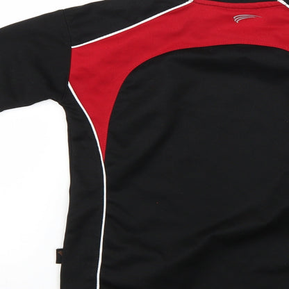 Falcon Mens Black Striped   Polo Size XS