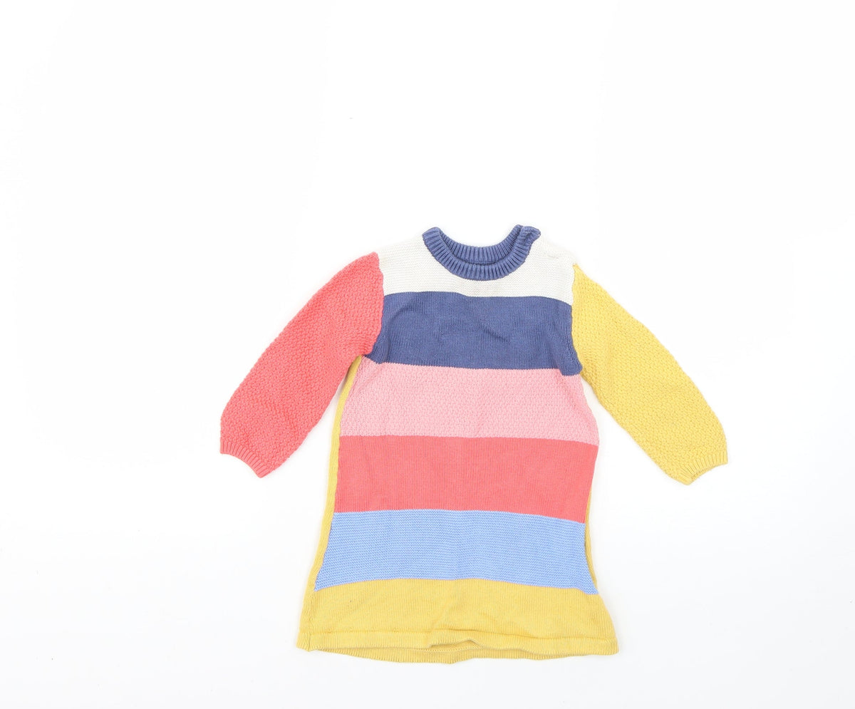 Front view of Nutmeg Multicoloured Colourblock jumper, size 9-12, Months