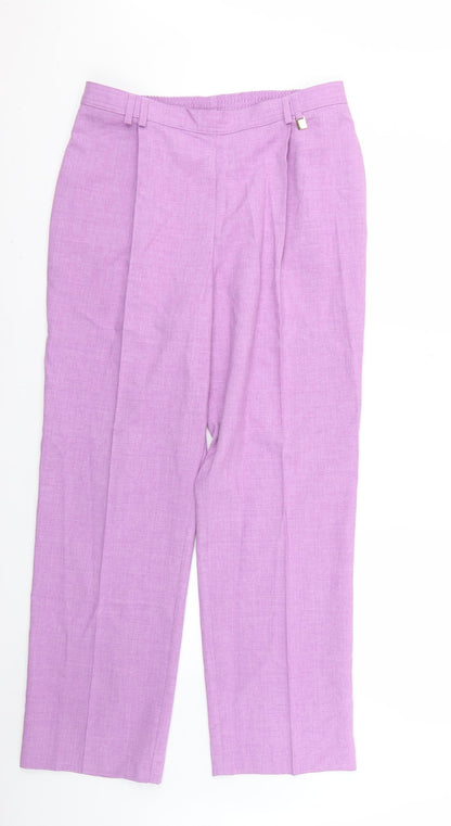 Womens UK Size 14 Marks and Spencer Regular Fit  Purple Trousers