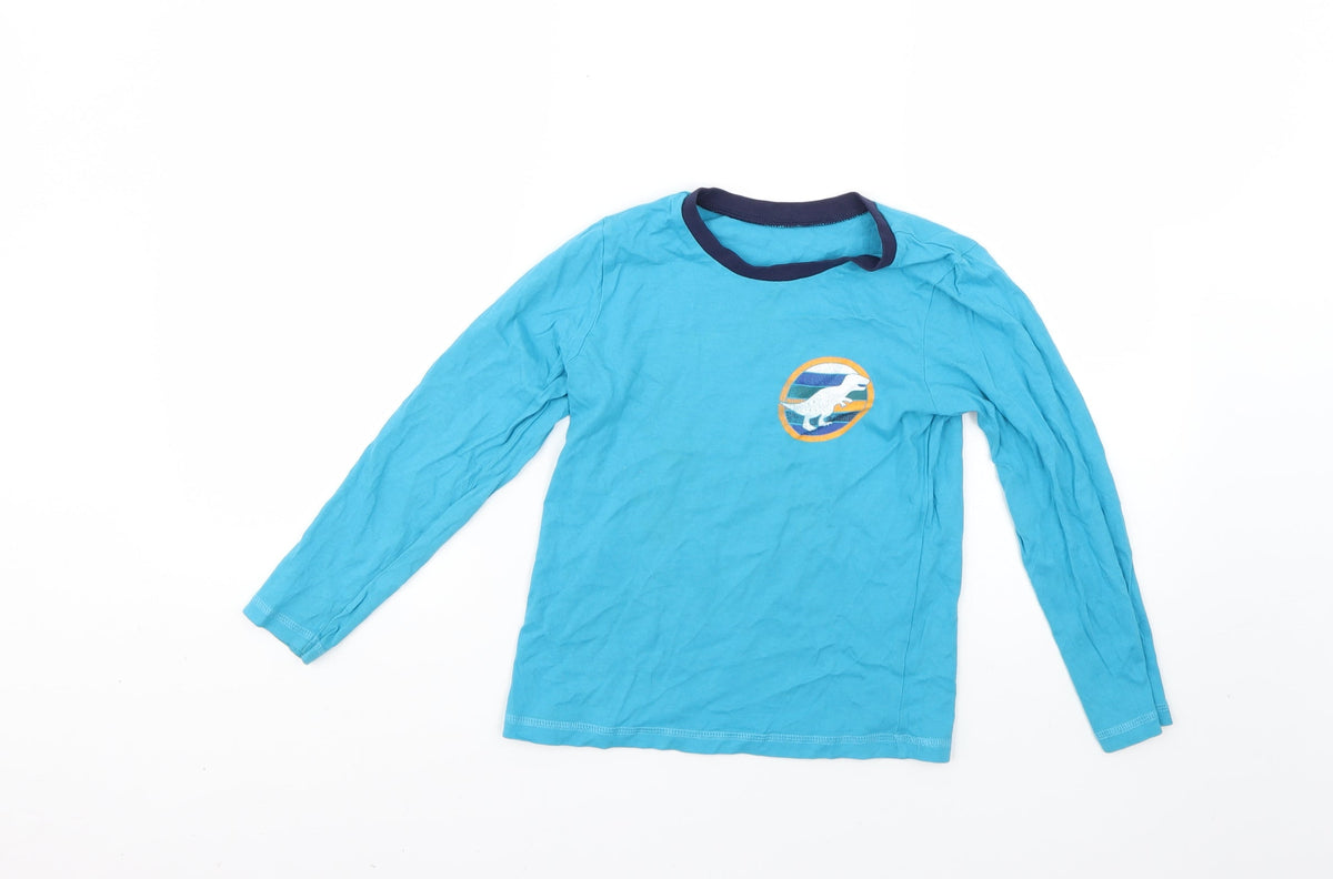 Additional front view of George boys’ blue pyjama top, size 7-8, years