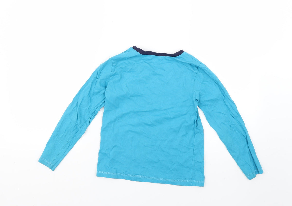 Back view of George boys’ blue pyjama top, size 7-8, years