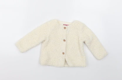 Primark Baby White   Overcoat Coat Size 9-12 Months