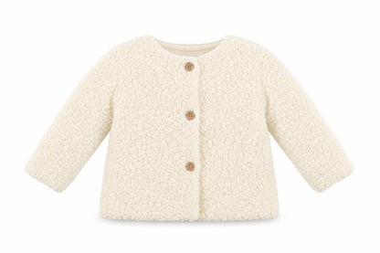 Front view of Primark Baby White Overcoat Coat, size 9-12, Months
