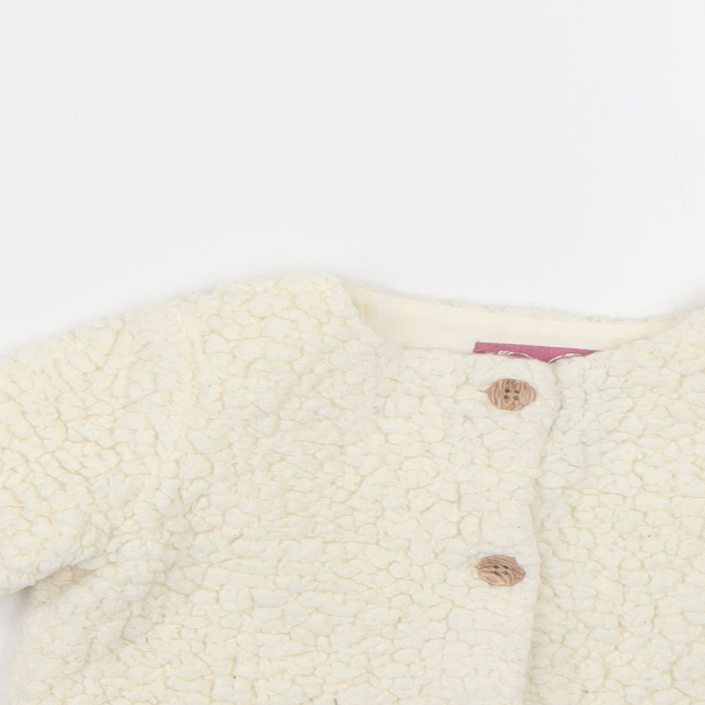 Primark Baby White   Overcoat Coat Size 9-12 Months