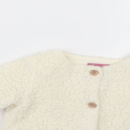 Primark Baby White   Overcoat Coat Size 9-12 Months