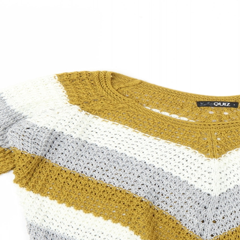 Womens UK Size S Quiz Multicoloured Pullover Jumper
