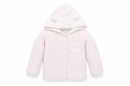 Front view of Matalan Baby Pink Overcoat Coat, size 12-18, Months