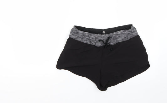 H&M Womens Black   Sweat Shorts Size 8