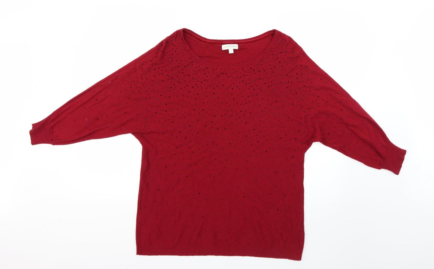 Womens UK Size L Monsoon Red Pullover Jumper