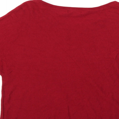 Womens UK Size L Monsoon Red Pullover Jumper