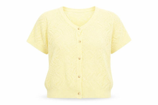 Womens UK Size 10 Atmosphere Yellow Cardigan Jumper