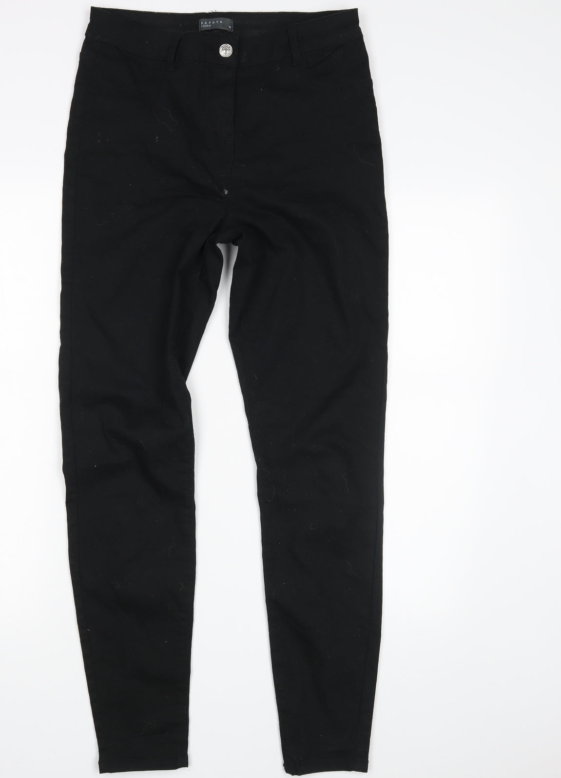 Womens UK Size 10 Papaya Slim Fit Skinny Black Jeans