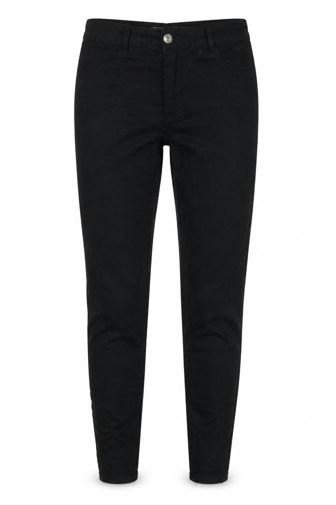 Front view of Papaya women’s black denim skinny jeans, size UK 10, 29-inch leg