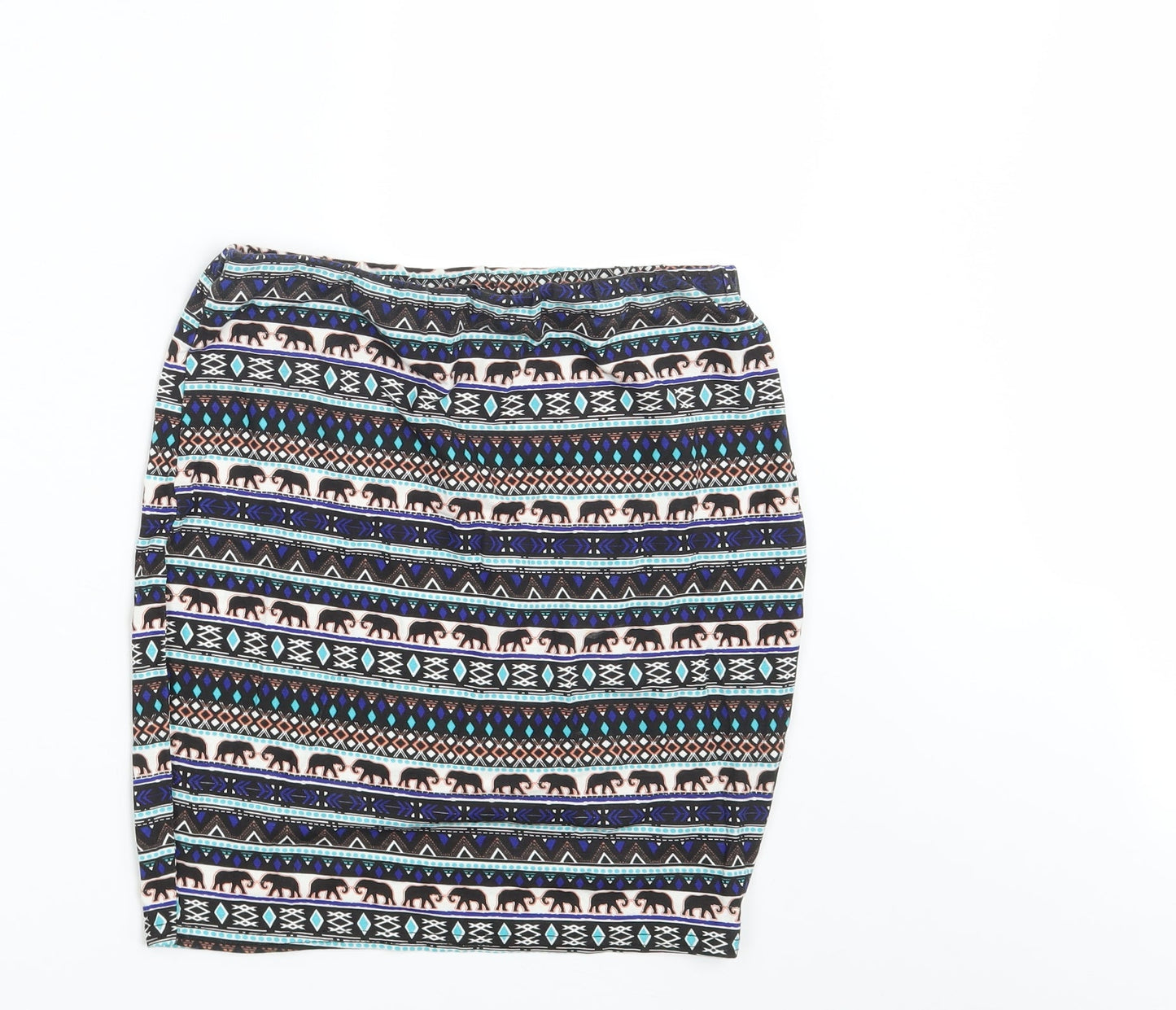 New Look Girls Multicoloured Argyle/Diamond  Straight & Pencil Skirt Size 14-15 Years