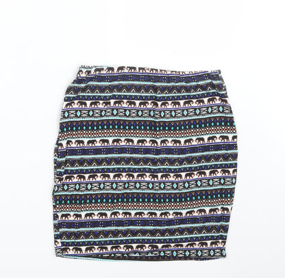 New Look Girls Multicoloured Argyle/Diamond  Straight & Pencil Skirt Size 14-15 Years