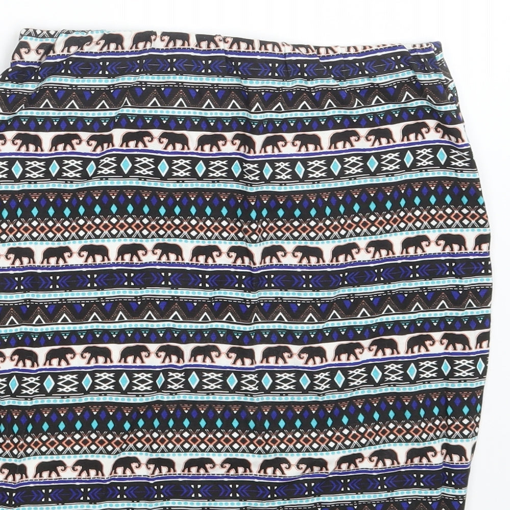 New Look Girls Multicoloured Argyle/Diamond  Straight & Pencil Skirt Size 14-15 Years