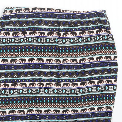 New Look Girls Multicoloured Argyle/Diamond  Straight & Pencil Skirt Size 14-15 Years