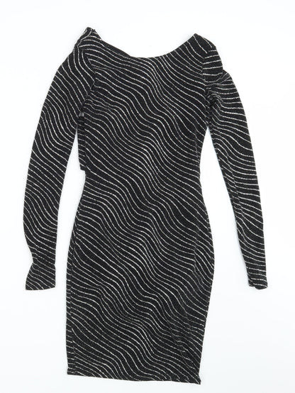 PRETTYLITTLETHING Womens Black   Fit & Flare  Size 6