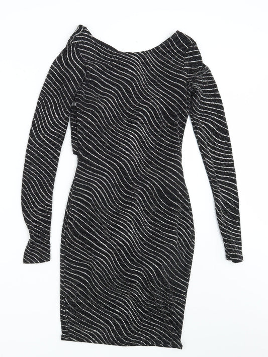 PRETTYLITTLETHING Womens Black   Fit & Flare  Size 6