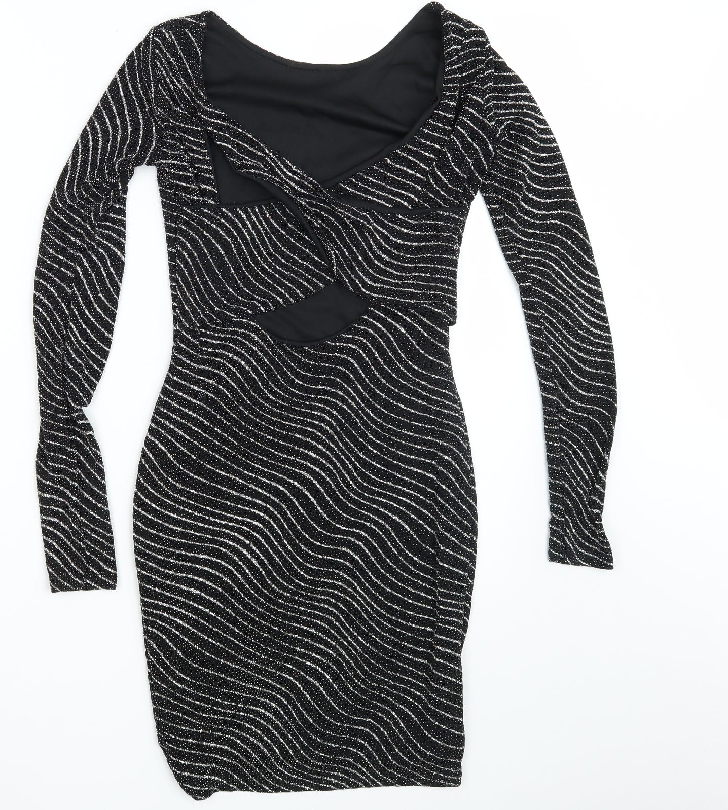 PRETTYLITTLETHING Womens Black   Fit & Flare  Size 6