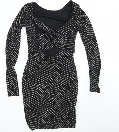 PRETTYLITTLETHING Womens Black   Fit & Flare  Size 6